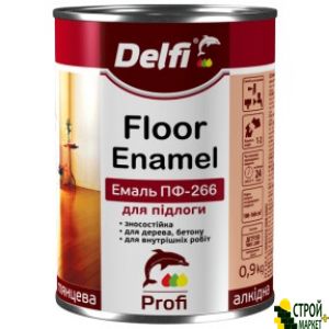 Enamel PF 266 floor red-brown, 25 kg Delfi