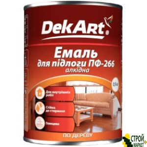 Емаль для підлоги ПФ 266 червоно-коричнева, 0.9 кг DekArt