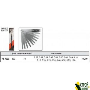 Probes measuring 100 mm 17 pcs. 0.02-1 mm YT-7220 Yato