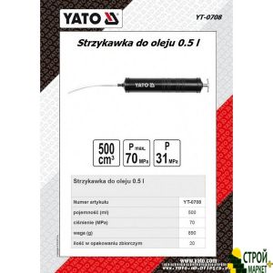 Syringe manual filler 0.5 L YT-0708 Yato