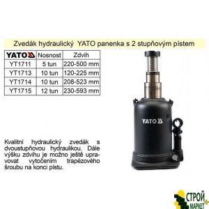 Hydraulic bottle jack 10 tons of 220 - 483 mm YT-1704 Yato