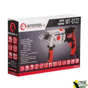 Drill shock 1200w, 2 speed: 0-1200 -0-2800ob • min, 1.5-13mm, metal. gear housing WT-0122 Intertool