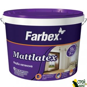 Краска латексная для наружных и внутренних работ Mattlatex, 4.2 кг Farbex