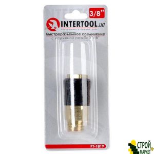 Quick connector with external thread 3/8 brass PT-1819 Intertool