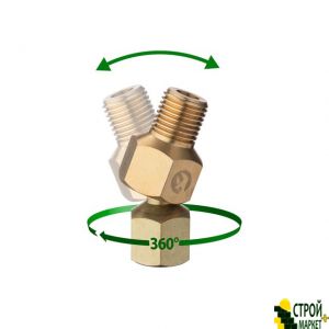 Шарнир поворотный внутренняя резьба 1/4" - наружная резьба 1/4", латунь STORM PT-2210 Intertool