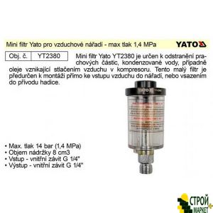 Minifilter air 1.4 MPa YT-2380 Yato