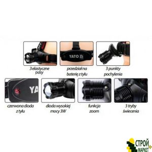 Headlamp LED flashlight Yato YT-08590