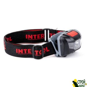 Head lamp LED, pylevlagozaschischenny housing 4 modes, 1 W 2 + LED, three AAA batteries. LB-0302 Intertool