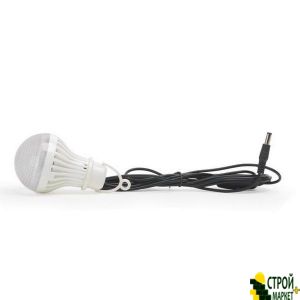 Фонарь аккумуляторный 1LED 5W + 22 SMD, выносная солнечная панель,выносные 3 led лампы (кабель3м), радио, кабель для зарядки телефона-планшета, слот д LB-0104 Intertool