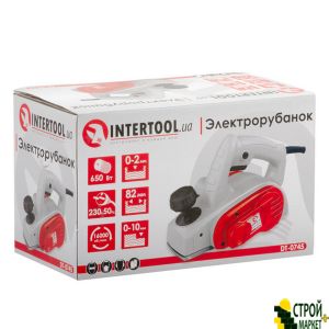 Электрорубанок, 650Вт, 16000об -мин, 0-2мм, нож 82мм DT-0745 Intertool