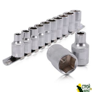 Set heads 10pc, 1 / 2-8;. 10; 12; 13; 14; 15; 16; 17; 18; 19mm, Cr-V ET-6012 Intertool