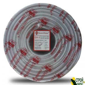 Television (coaxial) cable RG-6U CCS 1,02 Cu white PVC EH-3 ElectroHouse