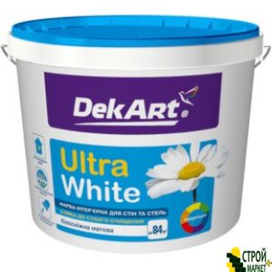 Краска для стен и потолков Ultra White матовая, 10 л DekArt