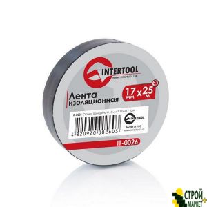 Insulating tape 0.15mm * 17mm * 25m black IT-0026 Intertool