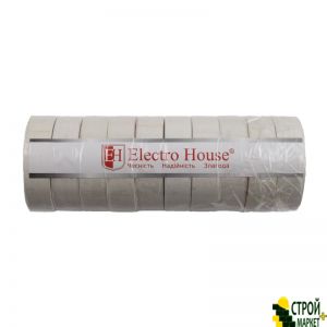 Insulating tape white 18mm x 0.15 mm x 50m ElectroHouse