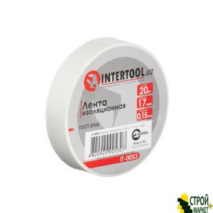 Стрічка ізоляційна 0.15мм * 17мм * 20м біла IT-0053 Intertool