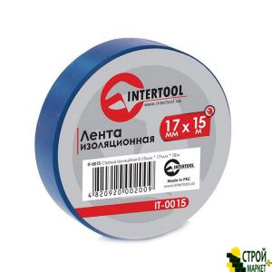 Insulating tape 0.15mm * 17mm * 15m blue IT-0015 Intertool