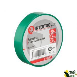 Insulating tape 0.15mm * 17mm * 20m Green IT-0051 Intertool