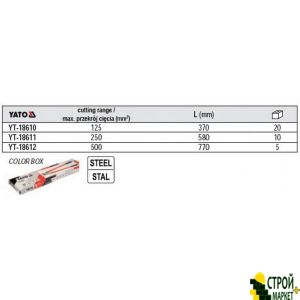 Мощные ручные кабелерезы 770 мм YT-18612 Yato