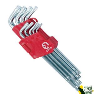 Набір Г-образних ключів TORX 9шт, Т10-Т50, Cr-V, Big HT-0608 Intertool