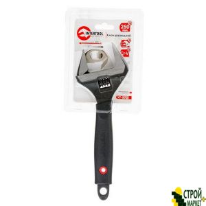 Wrench 250mm, rubberized handle, diluted jaws 50mm, Cr-V XT-0050 Intertool