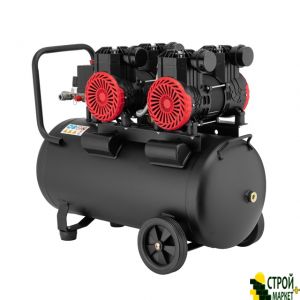 Compressor 50 L 2x1.1kVt, 220V, 8atm 400 l / min, 2800 rev / min, oil-free, 4 cylinder PT-0030 Intertool