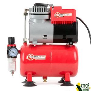 The compressor is oil-free 3 liter 0,3kVt, 220, 3,2atm, 50l • min PT-0001 Intertool