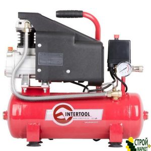 Компресор 9л, 0.75кВт, 1.0HP, 220 В, 8атм, 160л -мін PT-0002 Intertool