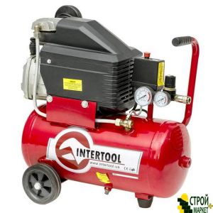 Компресор 24л, 2HP, 1.5кВт, 220В, 8атм, 206л -мін PT-0010 Intertool