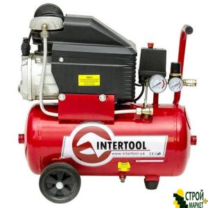 Компресор 24л, 2HP, 1.5кВт, 220В, 8атм, 206л -мін PT-0010 Intertool