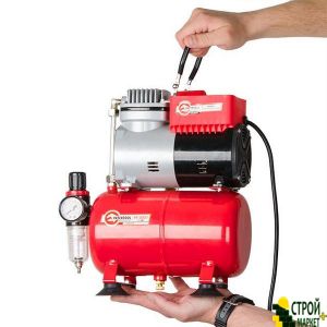 The compressor is oil-free 3 liter 0,3kVt, 220, 3,2atm, 50l • min PT-0001 Intertool