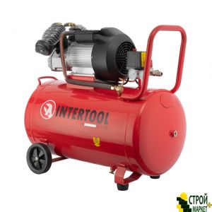 Компресор 100 л, 3 кВт, 220 В, 8 атм, 420 л / хв, 2 циліндра PT-0008 Intertool