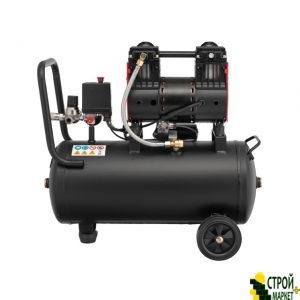 Compressor 24 l, 1.1kW, 220V, 8atm, 160 l / min 1400 r / min, low noise, oil-free, two cylinder PT-0026 Intertool