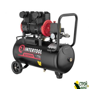 Compressor 24 l, 1.1kW, 220V, 8atm 200 l / min, 2800 rev / min, oil-free, two cylinder PT-0029 Intertool