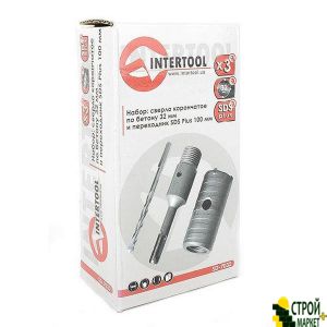 Set: drill crown Concrete 32mm + adapter SDS Plus 100mm SD-7032 Intertool