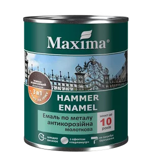 Enamel 3 in 1 hammer dark brown, 10 l Maxima