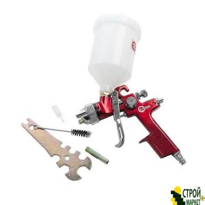 Spray Gun HVLP RED, 1.4mm nozzle, an upper plastic tank 600ml., 3bar PT-0104 Intertool