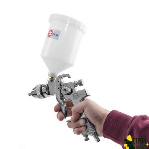 Spray Gun HVLP, 1.3mm nozzle. Upper reservoir 600ml plastic, 3bar PT-0106 Intertool