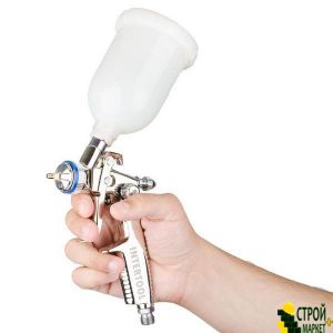 Spray Gun HVLP II MINI professional, 0.8mm nozzle, plastic upper tank 250 ml., 2-2.5bar PT-0128 Intertool