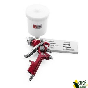 Spray Gun HVLP RED, 1.4mm nozzle, an upper plastic tank 600ml., 3bar PT-0104 Intertool