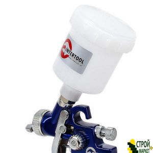 Spray air HVLP MINI, 0.8mm nozzle, an upper plastic tank 125ml., 3bar. PT-0101 Intertool