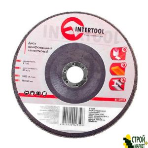 Диск шліфувальний пелюстковий 180 * 22мм, зерно K150 BT-0235 Intertool