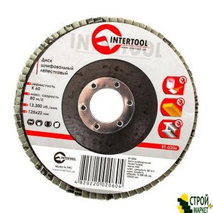 Диск шліфувальний пелюстковий 125 * 22мм, зерно K60 BT-0206 Intertool