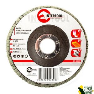 Диск шліфувальний пелюстковий 125 * 22мм, зерно K100 BT-0210 Intertool