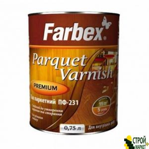 Parquet lacquer PF 231, 0.75 l Farbex