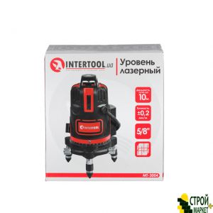 Уровень лазерный 5 лазерных головок, красный лазер MT-3004 Intertool