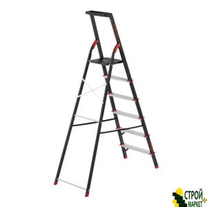 Stepladder 6 steps for collection tray, steel profile, the height of the upper stage 1280mm, 481h1138h1787mm, 150kg LT-0056 Intertool