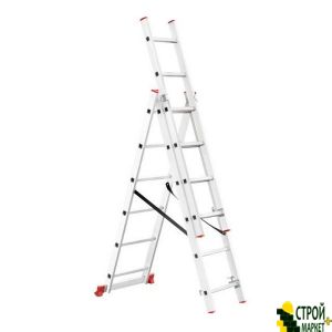 Aluminum ladder 3-section universal fold-out 3 * 6stup. 3.41m LT-0306 Intertool