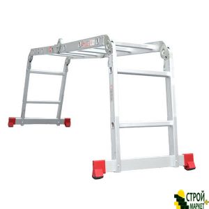 Aluminum ladders multifunctional transformer 4 * 2 stupas. 2.38m LT-0028 Intertool