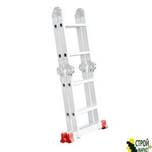 Aluminum ladders multifunctional transformer 4 * 2 stupas. 2.38m LT-0028 Intertool